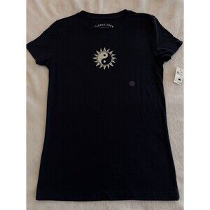 Blue Aeropostale Womens Yin Yang Sun Tee Size Medium Retro Lightweight Shirt